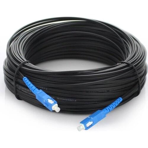 Free Shipping Outdoor Drop Cable SC Singlemode SM Simplex FTTH Singlemode Fiber Optic Jumper Cable Steel Stengthen