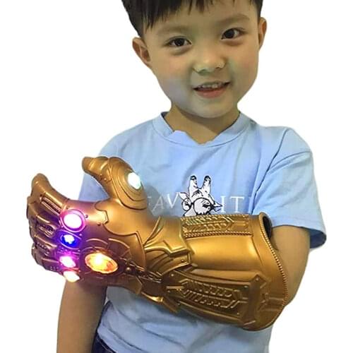 Marvel Iron Man Infinity Gauntlet Glove for Kids 3 Flash Mode LED Light Up Glove with Removable Magnet Infinity Stones Gift