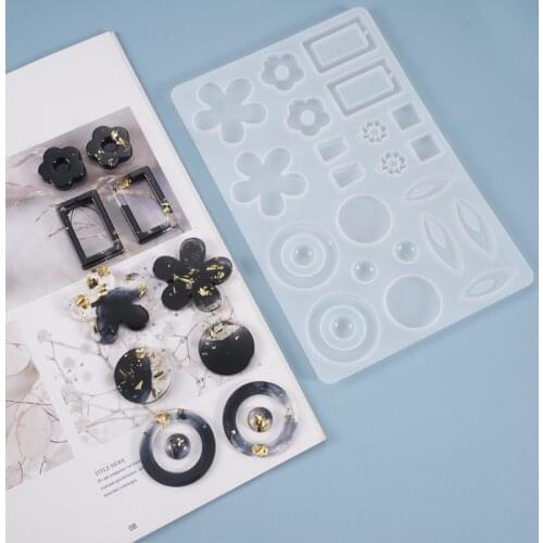 Resin Molds for Earring Making Kit Earring Jewelry Casting Molds Silicone Pendant Mould Epoxy Resin Molds DIY Craft Mould