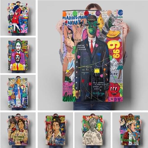 Character Portrait Picture Poster Pop Art Canvas Painting Living Room Wall Art Prints and Decoration Mural for Modern Home Decor