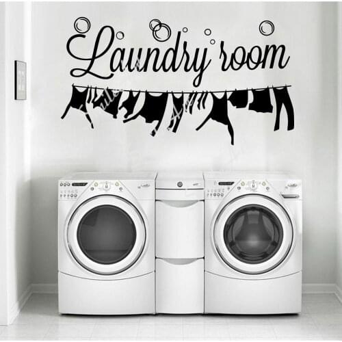 Drop Shipping Laundry Room Stickers Removable Art Vinyl Wall Stickers Living Room Bedroom Wall Decoration Murals