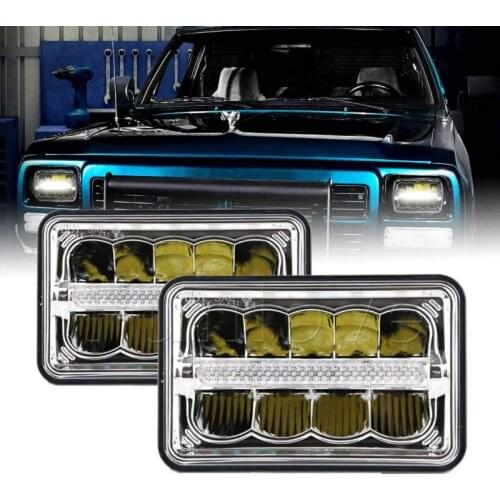 Rectangular 45W LED Headlights 6X4 inch Dual Beam Truck LED Headlight