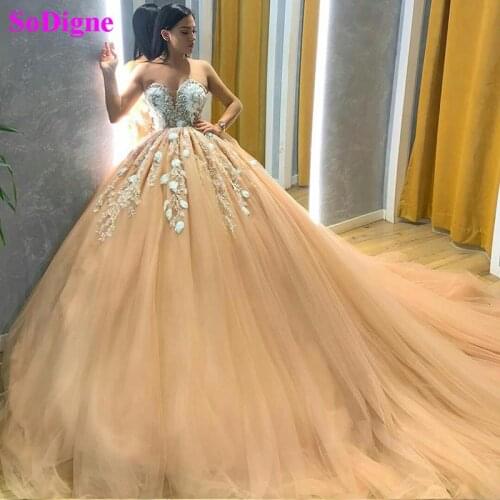SoDigne Evening Dresses Sweetheart Lace Appliques Beads Prom Gowns Lace-up Women Wedding Party Long Dress Custom Made