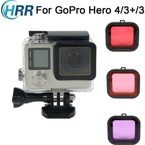 Waterproof Housing Case for GoPro Hero 4 3+ 3 Dive Protective Cover Shell for 60 Meters Underwater with Lens Filter Accessories