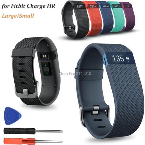 Replacement Silicone Band Bracelet Wrist Strap For Fitbit Charge HR with Tool