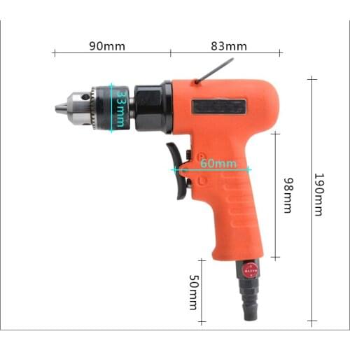 1.5-10mm air pneumatic drill tool, air drilling tapping tool with reverse switch
