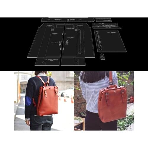 1 Set DIY Long Wallet Hand Bag Backpack Acrylic Template Leather Craft Sewing Pattern Accessories