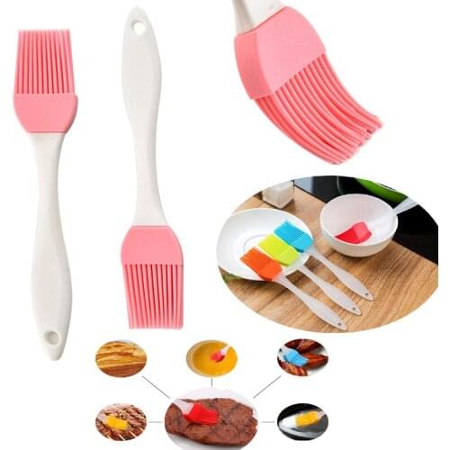 1pcs Silicone Baking Bakeware Bread Cook Brushes Pastry Oil BBQ Basting Brush Tool Color Random