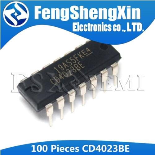 100pcs CD4023BE DIP-14 CD4023 DIP CD4023BCN DIP-14 CMOS NAND GATES chips