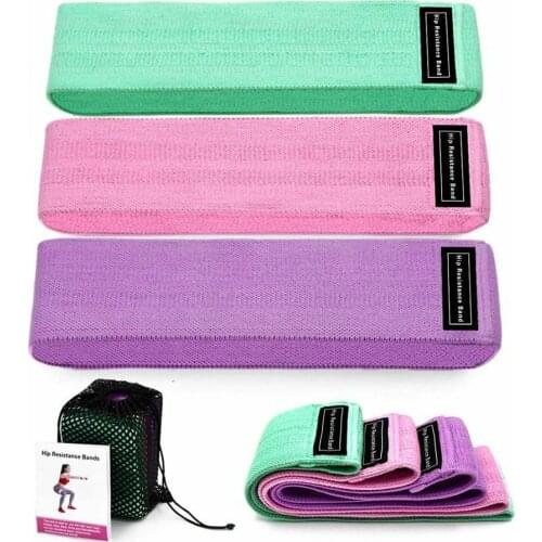 3pcs Fitness Hip Loop Resistance Bands Anti-slip Squats Expander Strength Rubber Bands Yoga Gym Training Braided Elastic Band