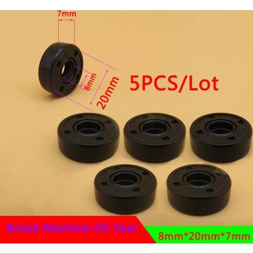 5Pcs Breadmaker Sorbet Machine Repair Parts Oil Seal Ring TC Inner Diameter 8 Outer Diameter 20 Thickness 7 Wearable For LG