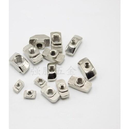 50Pcs M3/M4/M5/M6*15.5*8 For 3030 Series Slot T-nut Sliding Nut Hammer Head T Nut Fasten Connector Aluminum Extrusions