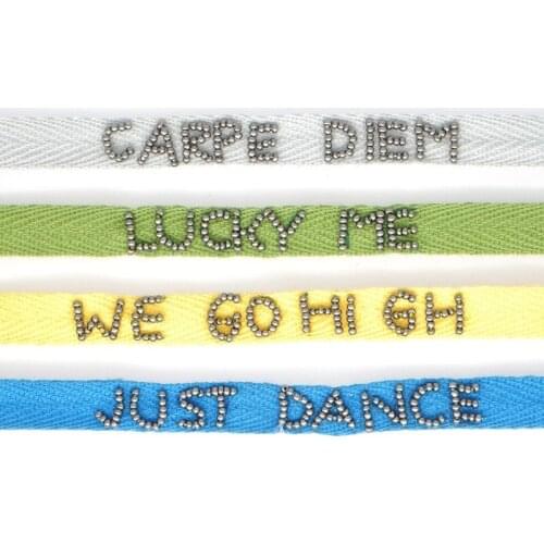 Cloth Weav Rice Bead Letter Bracelet Bracelets for Women Summer Simple Fashion Wrist Band Wedding Bridesmaid Handring Jewelry