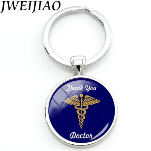 JWEIJIAO Doctors Nurse Keychain Medical Staff Memorial Keychain Doctor Nurse Physicians Medical Student Gift Custom DO19