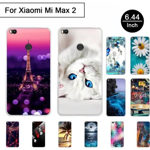 For Xiaomi Mi Max2 Case Cover Silicone Coque for Xiaomi Mi Max 2 Cover Phone Cases for Xiomi Mi Max 2 Fundas 6.44 inch Cute Cat