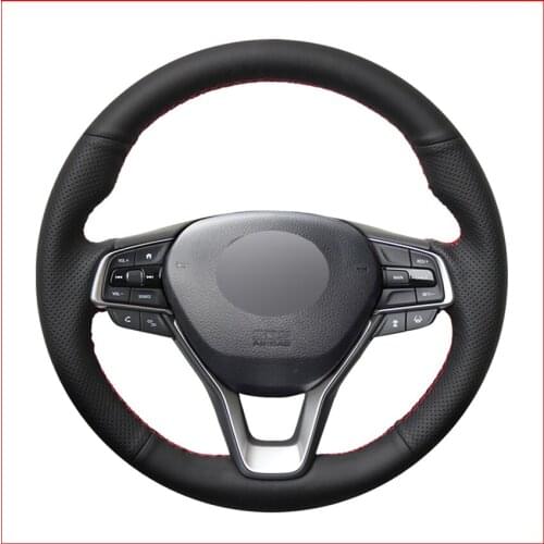 Black Artificial Leather Car Steering Wheel Cover for Honda Accord 10 2018-2019 Inspire 2018-2019 Insight 2018-2019