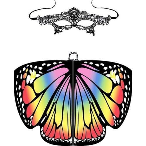 DHL or fedex 50pcs/lot Women Butterfly Wings Pashmina Shawl Scarf Nymph Pixie Poncho Costume Accessory