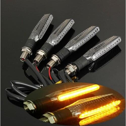 For ducati hypermotard 1100 sp hypermotard 1100 s/evo Motorcycle Turn Signal Light Flexible 12 LED Indicators Blinkers Flashers