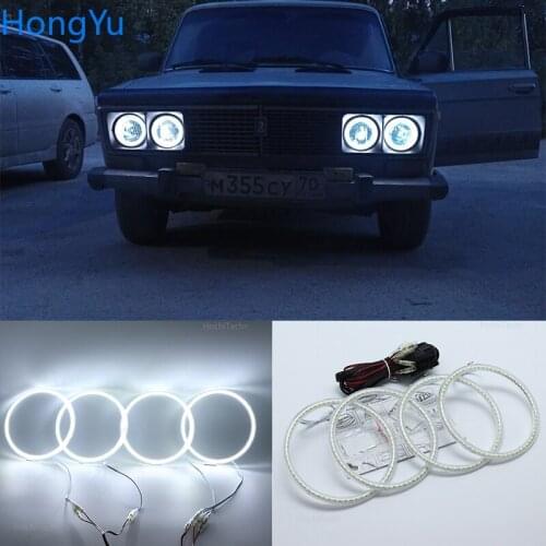 For Lada Vaz 2106 1976 1997 1998 1999 2000 2001 Smd Led Angel Eyes kit Excellent Ultra bright illumination DRL