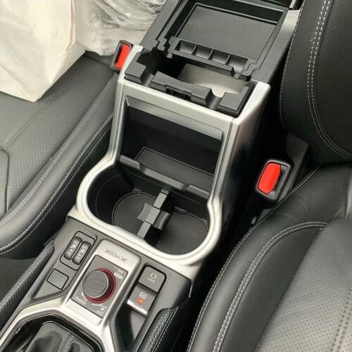For Subaru Forester SK 2018 2019 2020 Interior Accessories Carbon Fiber Style Front Center Console Cup Drink Holder Cover Trim
