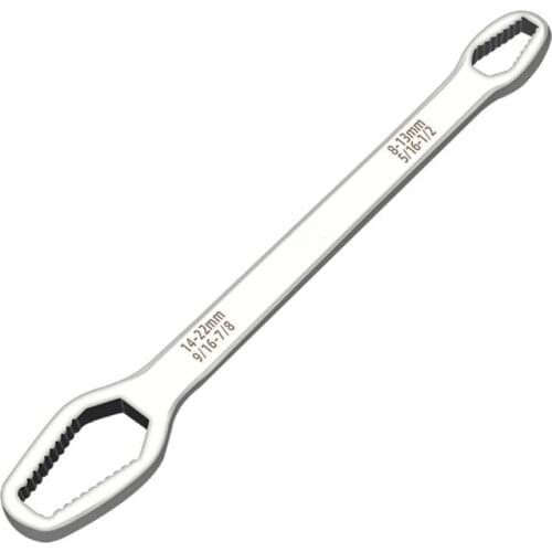 Double End Wrenches Universal Spanner 14-22mm 8-13mm Wrench Key Screw Nut Repair K43C