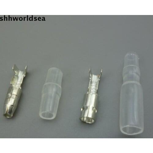 Shhworldsea Free Shipping 4.0 4.0MM auto bullet terminal car electrical wire connector diameter 4mm pin set 200sets=800pcs