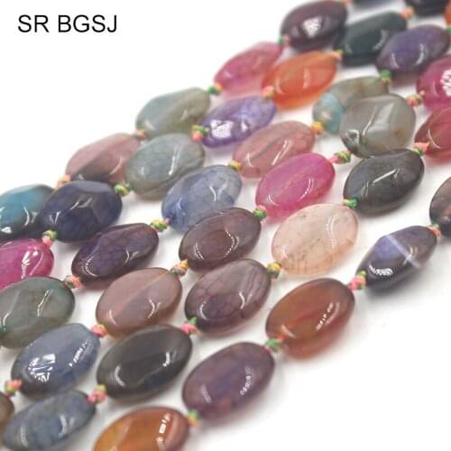 Free Shipping 12x16mm Oval Shape Multicolor Mixed Crackle Agat Onyx Gems Stone Jewelry Findings Craft Beads Strand 15"