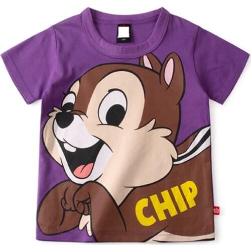 T Shirt Cartoon Daisy Baby Kids Boys Girls Children Cotton Short Sleeve Summer Clothing Minnie Duck Print Tee Yellow Dog Toddler