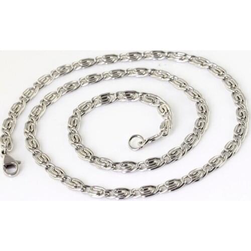 GNAYY JEWELRY in bulk 5pcs 4.2mm paper clip Chain stainless steel Jewelry women Mens necklace 16''-28'' on sale