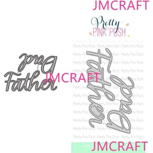 JMCRAFT 2021 New Father English Letters Metal Cutting Die For Scrapbooking Practice Hands-on DIY Album Card Handmade Tool