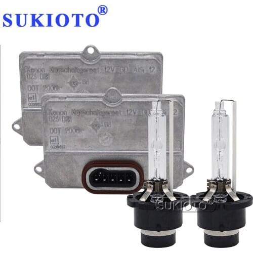SUKIOTO 35W D2S D2R Xenon Ballast Headlight Kit 5DV00829000 5DV008290-00 OEM HID Ballast With 4300K 6000K 8000K HID Lamps
