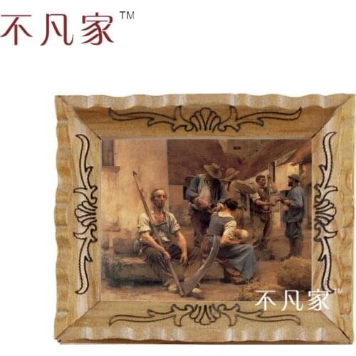 Dollhouse 1:12 scale miniatue Classical Wholesale farmers painting