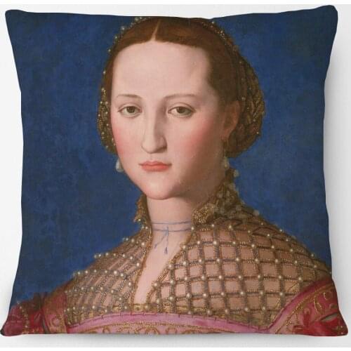 Mary Boleyn Bronzino Eleonora Cushion Covers European Queen Ladies Portrait Print Pillow Case