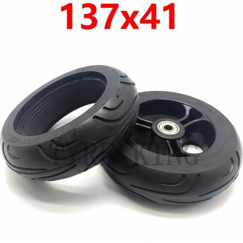 Newest 137x41Explosion Proof Solid Tyre 137*41 Solid Wheel for Trolley Scooter Electric Scooter, Baby Carriage Tyre Accessory