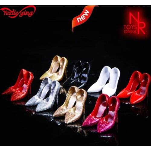 NRTOYS NR12 1/6 Female Trend Scale High Heel Shoes Crystal High Heels Model For Women 12 Inch Figure Body Figures Accessories