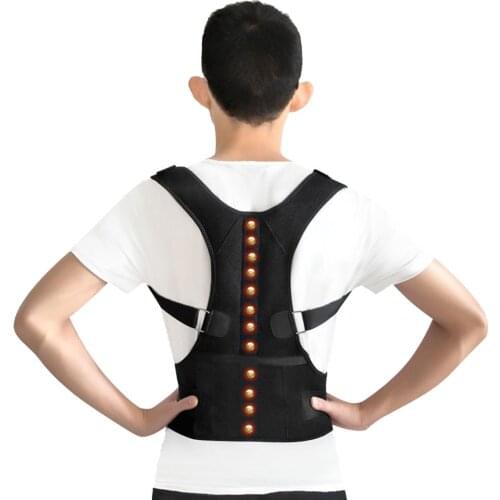 Getinfit Adjustable Back Posture Corrector Magnetic Therapy Posture Corrector Brace Shoulder Back Brace Support Belt