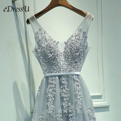 Quality Embroidery Evening Dress Sexy V-Neck Formal Party Dress Vestido de Fiesta Backless Ball Gown KDSD-242