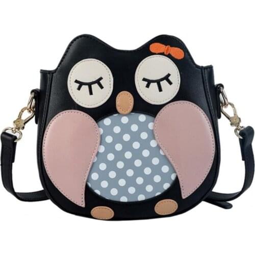 Cartoon Funny personality small bag female 2020 new cartoon owl bag girl cute shoulder messenger bag