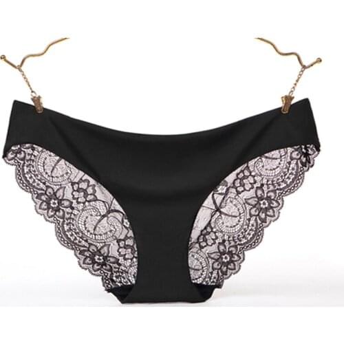 Womens sexy lace edges, seamless, hollow, seamless fashion low-rise pants comfortable seamless shorts briefs A19207