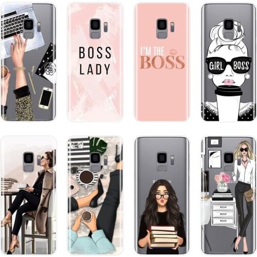 Girl Boss Pink Women Phone Case For Samsung Galaxy Note 9 8 5 4 Silicone Soft Back Cover For Samsung S8 S9 Plus S5 S6 S7 Edge