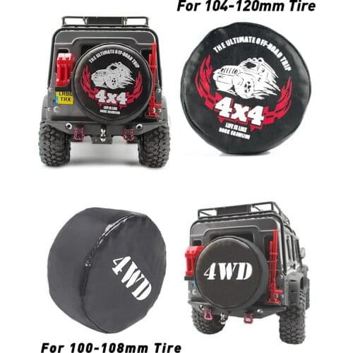 1PCS RC Car Accessories Leather Spare Tire Cover for 1/10 RC Crawler Traxxas TRX4 Axial SCX10 Wraith RC4WD D110 D90 Tamiya CC01