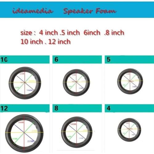 10 pcs 4'' 5'' 6'' 8'' 10'' 12' 4 inch 5inch 6inch Speaker Foam Side bass loudspeaker repairable part Fold the rim circle