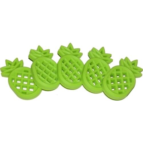 5PCS Pineapple Baby Teether Silicone Teething Toys BPA Free Food Grade Silicone Fruit Teething Necklace Chew Toys