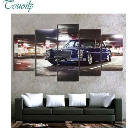 5pcs round&square full 5D DIY diamond painting Night view Cool Car Hanging on the wall embroidery wedding decoration gifts