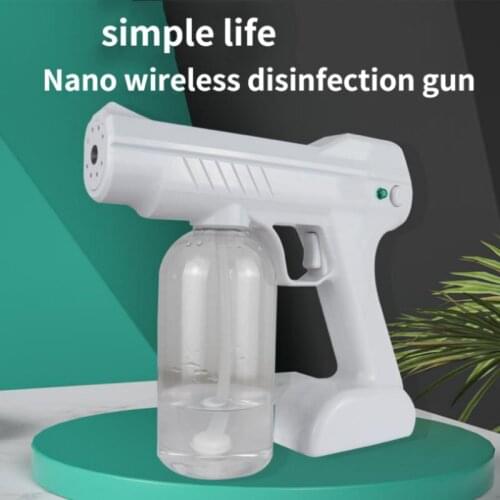 800 ML Wireless Electric Sanitizer Sprayer Disinfects Blue Light Nano Steam Spray Gun Sterilizing Nano Spray Gun For Home Office