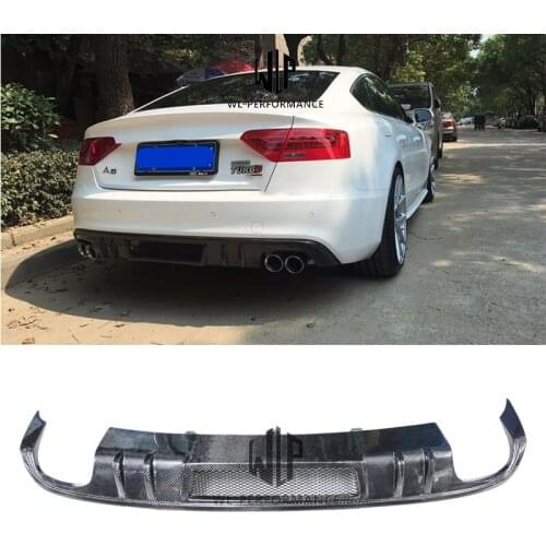 A5 DTM Style High Quality Carbon Fiber Rear Lip Diffuser Car Styling For Audi A5 Coupe 2door Bumper Car Body Kit 2009-2011