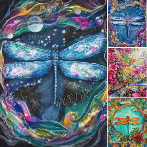 Full square/round 5D DIY diamond painting animals Dragonfly flower diamond Embroidery Pattern Cross stitch kit mosaic home decor