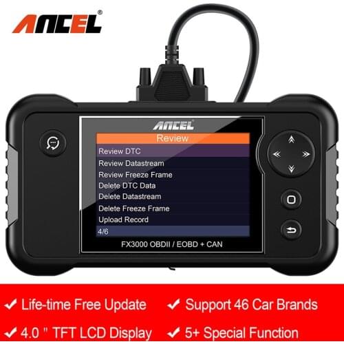 ANCEL FX3000 Car Diagnostic Scanner Oil EPB ABS SAS BMS Reset Free Update Lifetime Four System Code Reader OBD2 Auto Scanner