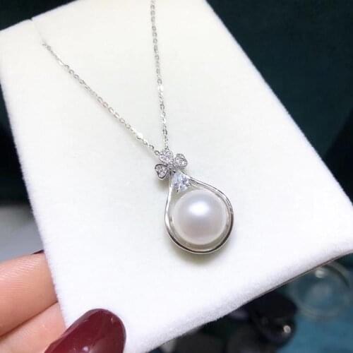 NEW Flower 925 Sterling Silver Pendant Mountings Base Findings Jewelry Parts Fittings Accessories for Pearls Stones Coral Agate