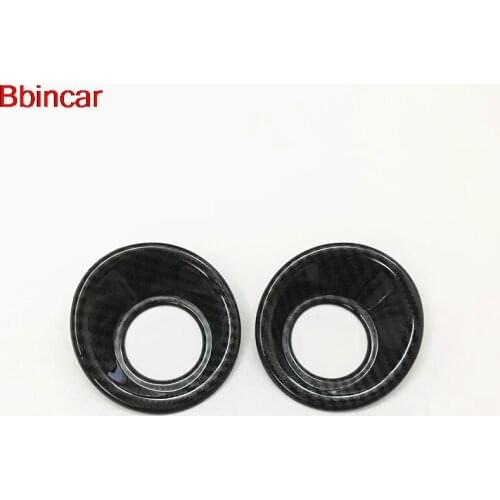 Bbincar Car Styling ABS Chrome or Carbon Fiber Paint Rear Door Stereo Speaker Ring Cover Trim 2pcs For Honda CRV CR-V 2017 2018